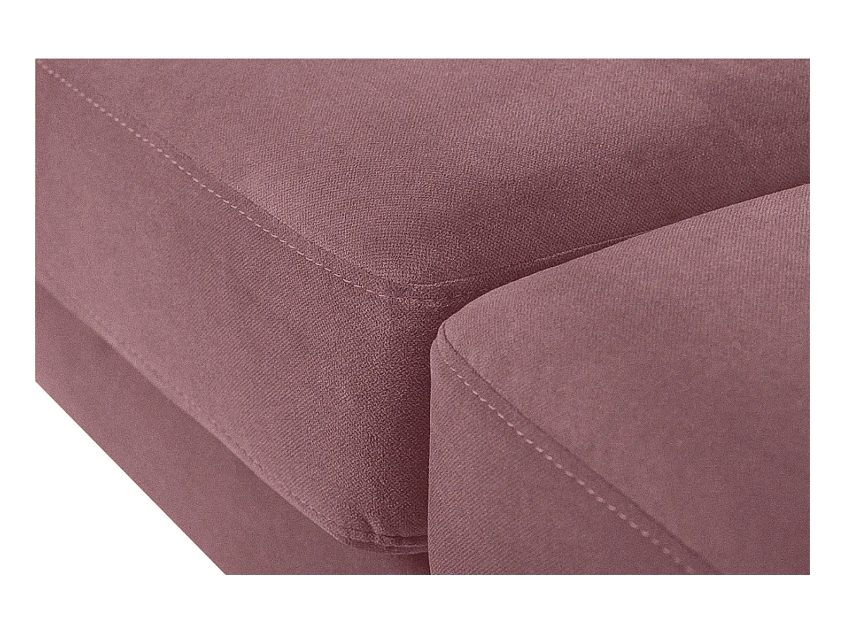Canapé d'angle avec pouf - 3 places - rose - TAGIO