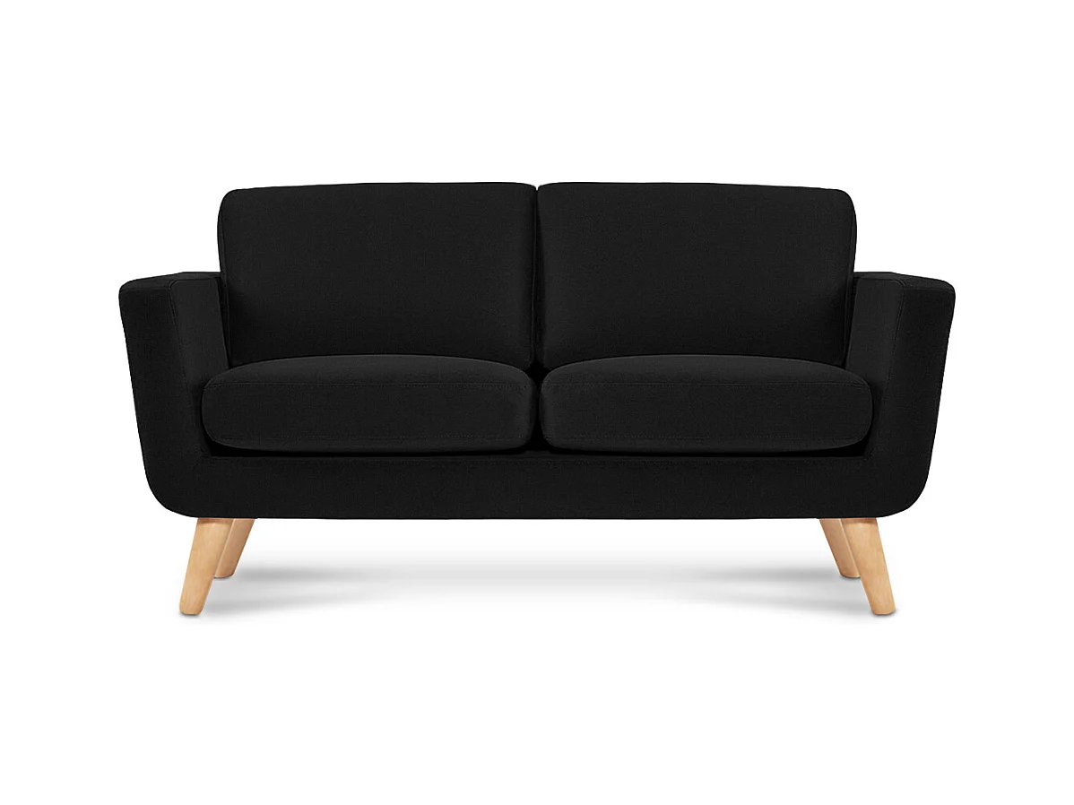 Canapé avec accoudoirs - Noir - TAGIO