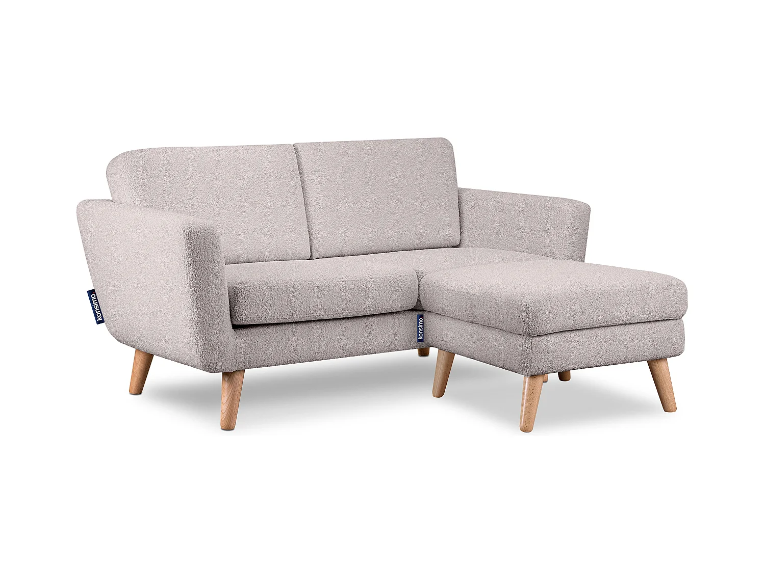 Canapé avec accoudoirs - Gris clair - TAGIO