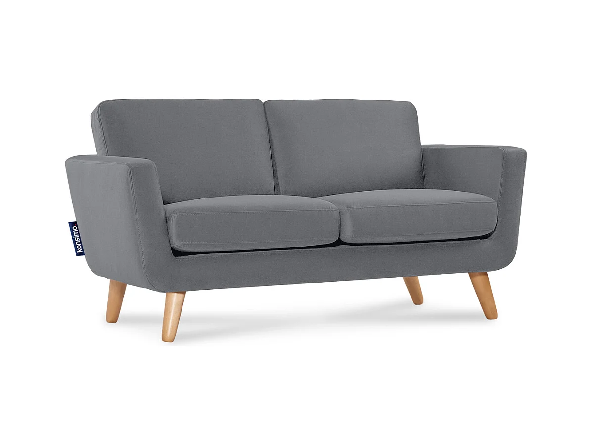 Canapé avec accoudoirs - Gris - TAGIO