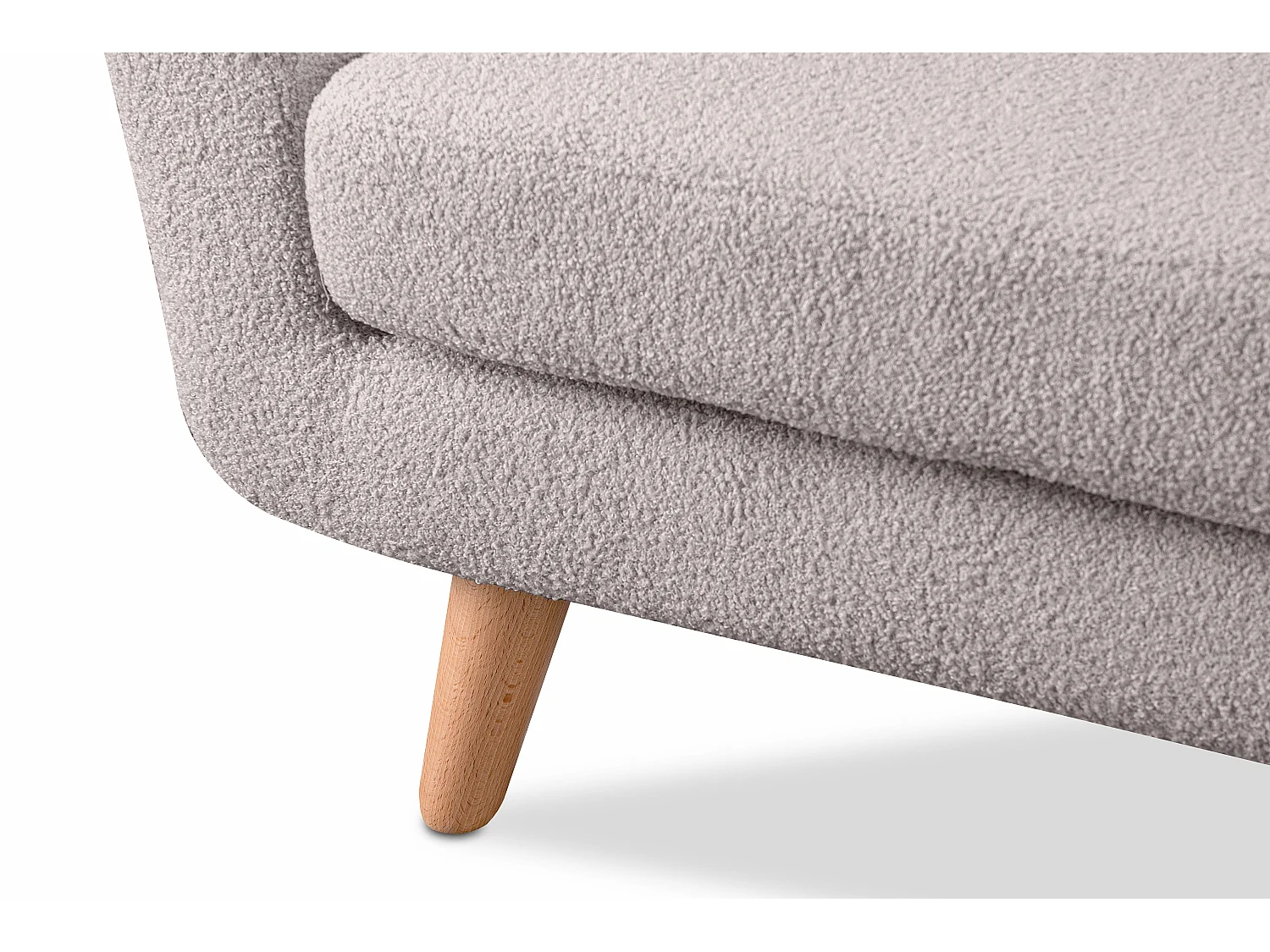 Canapé scandinave 3 places - Gris clair - TAGIO