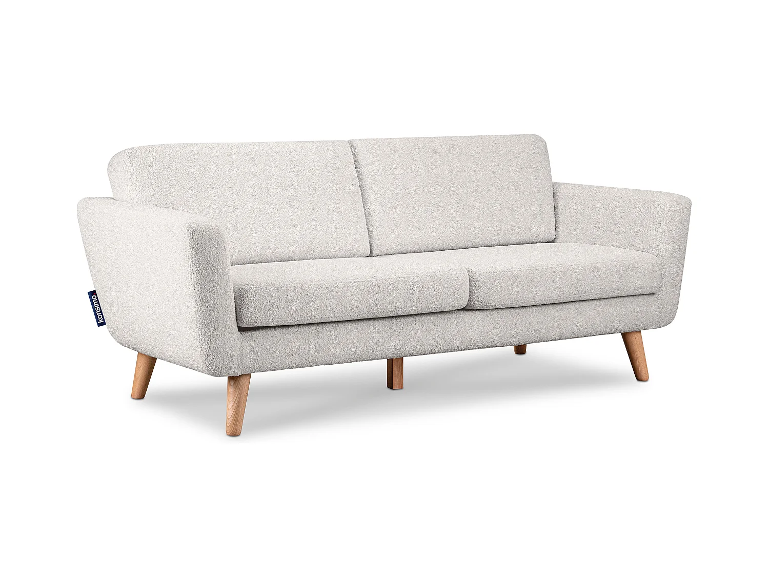 Canapé scandinave 3 places - Blanc - TAGIO