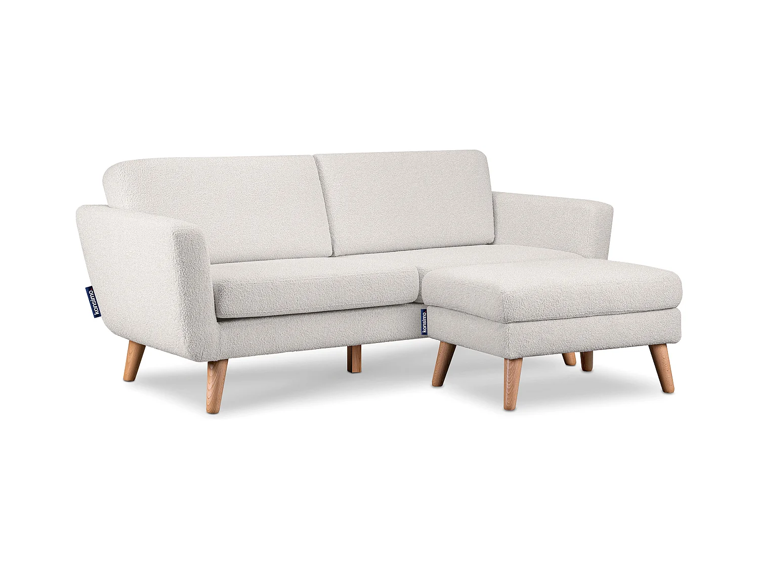 Canapé scandinave 3 places - Blanc - TAGIO