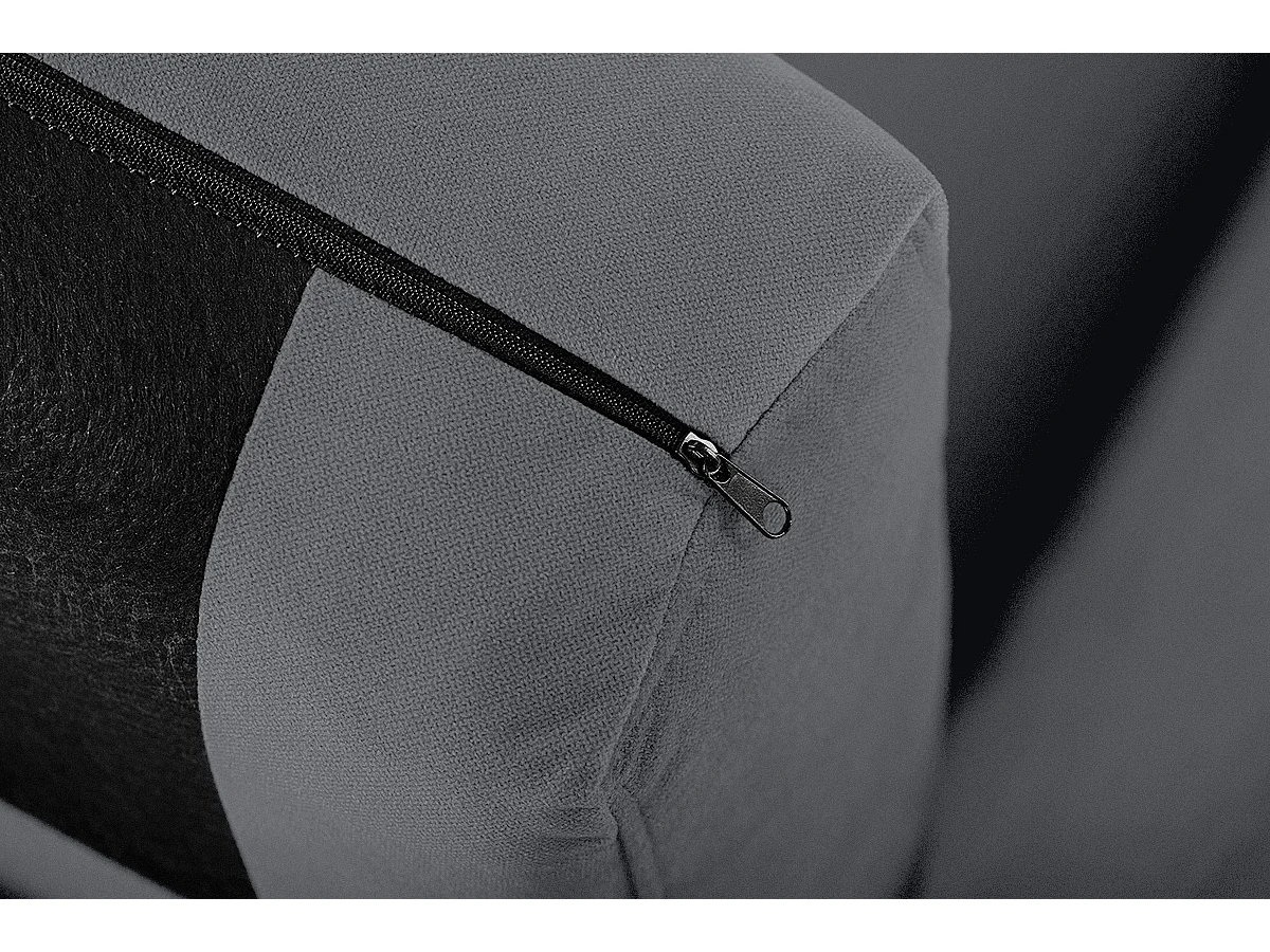 Canapé d'angle 3/4 places - Gris - TAGIO