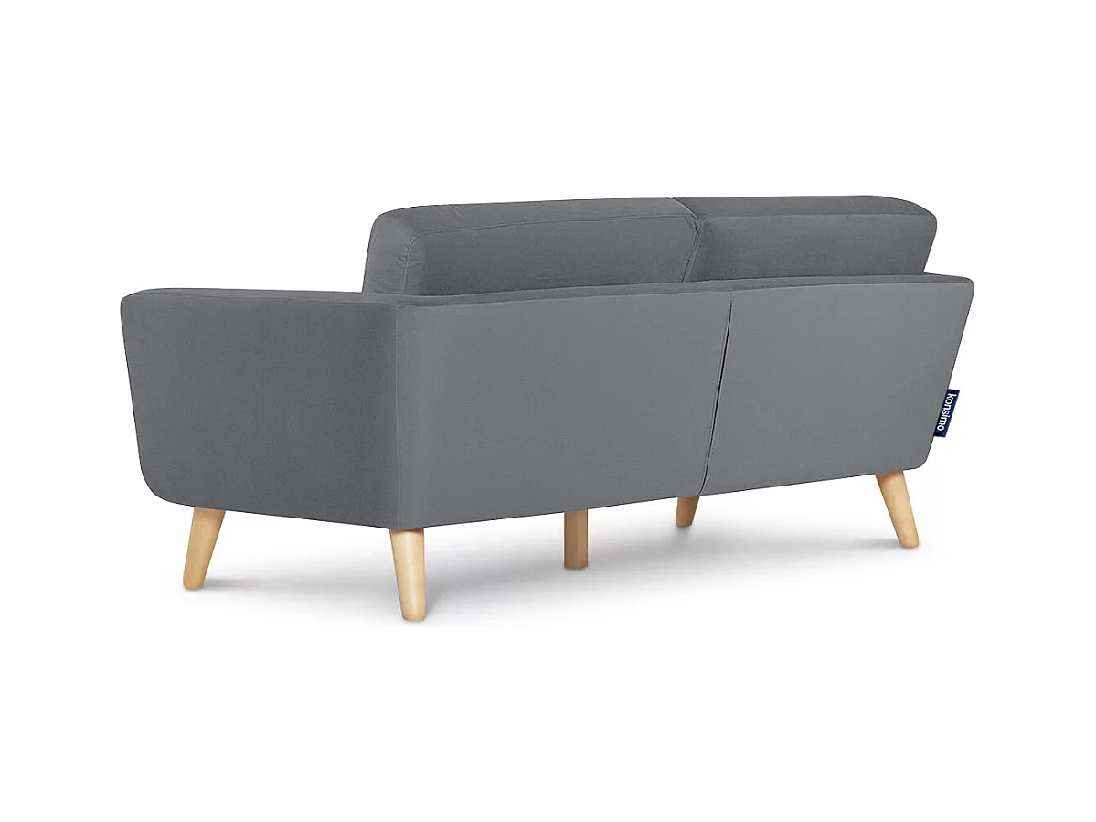 Canapé scandinave 3 places - Gris - TAGIO