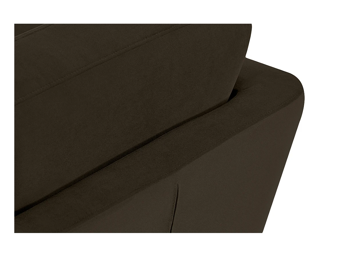 Canapé d'angle 3/4 places droit - marron - TAGIO