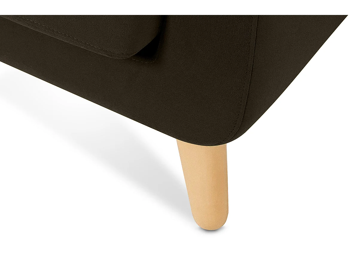 Canapé d'angle 3/4 places droit - marron - TAGIO