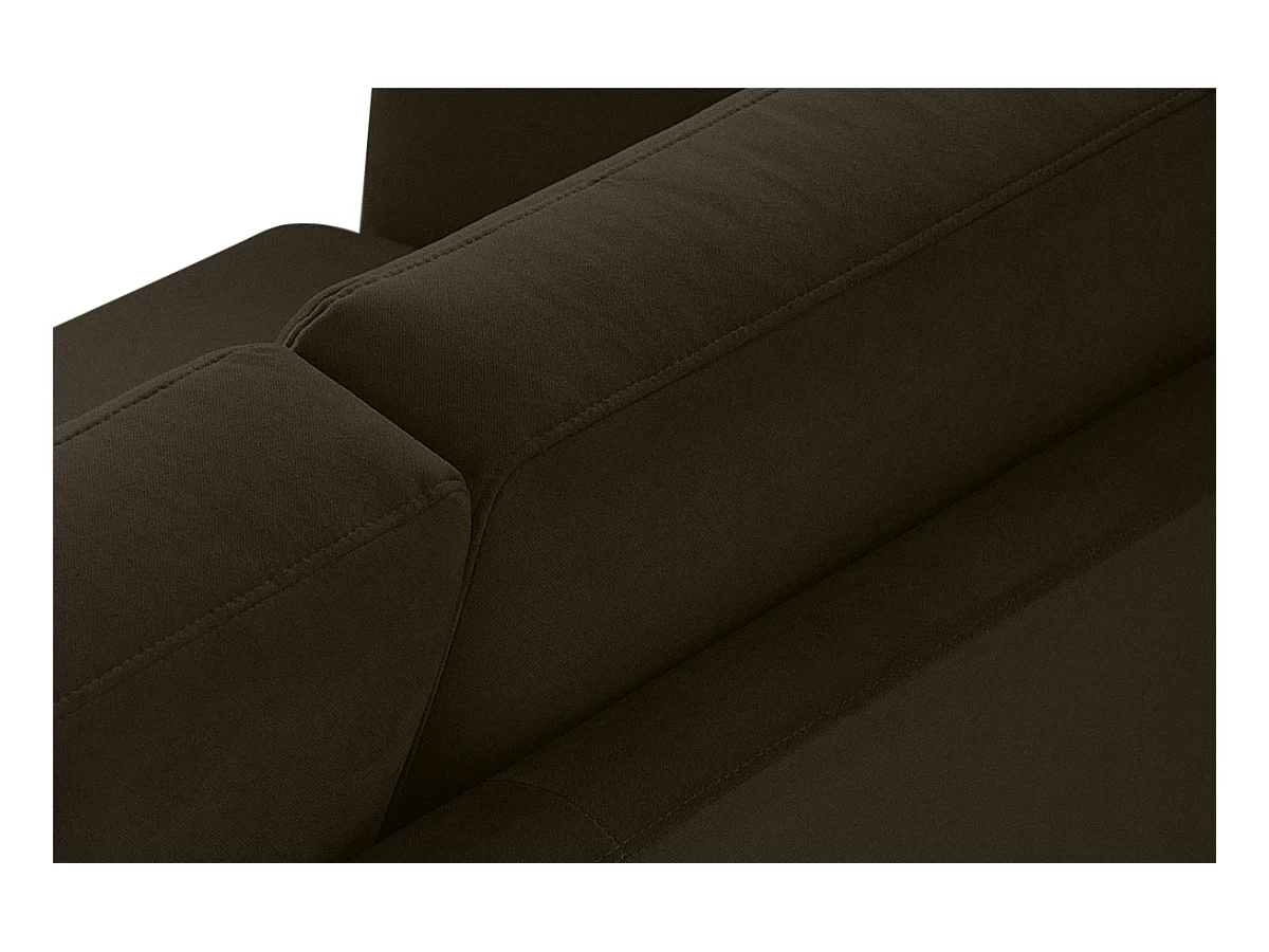 Canapé d'angle 3/4 places - Marron - TAGIO