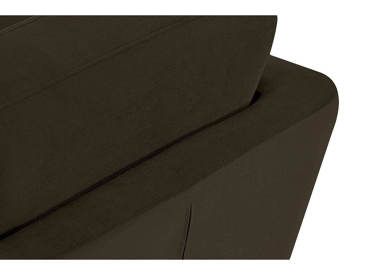 Canapé d'angle 3/4 places - Marron - TAGIO