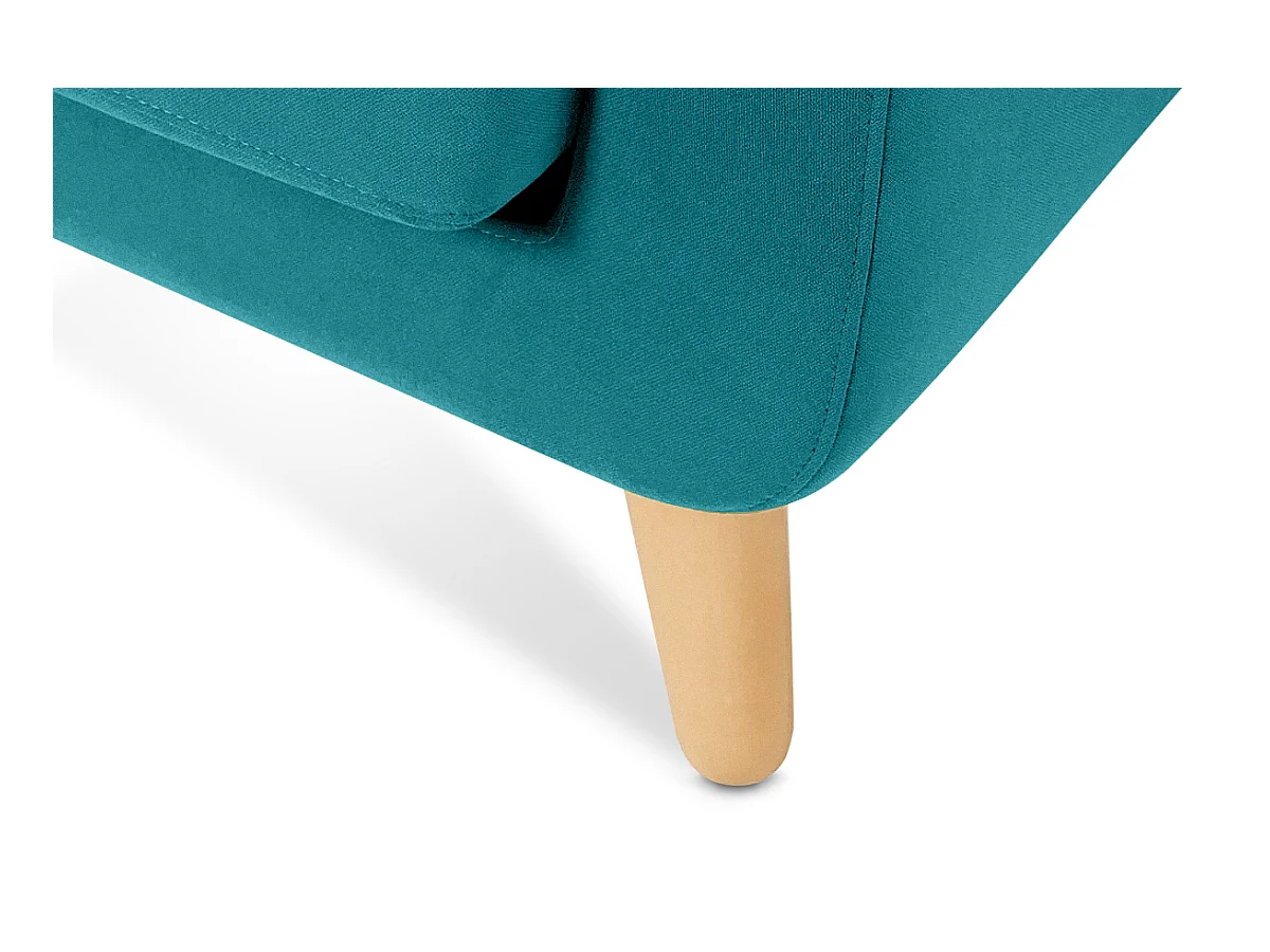 Canapé d'angle 3/4 places droit - bleu - TAGIO