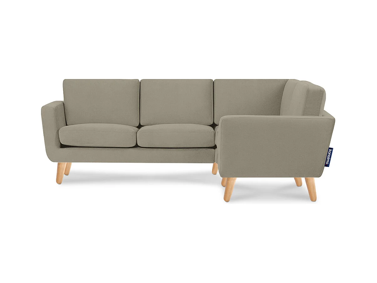 Canapé d'angle 3/4 places droit - Beige - TAGIO