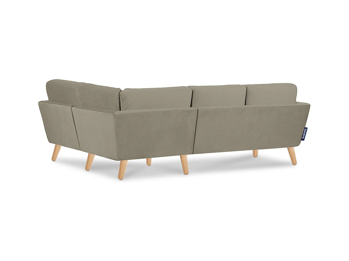 Canapé d'angle 3/4 places droit - Beige - TAGIO