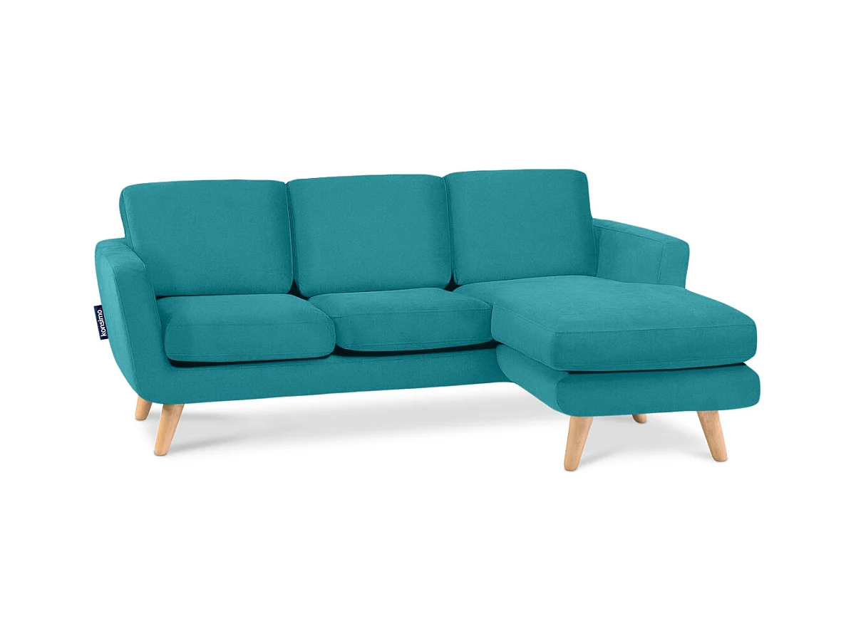 Canapé d'angle 3/4 places - Bleu - TAGIO