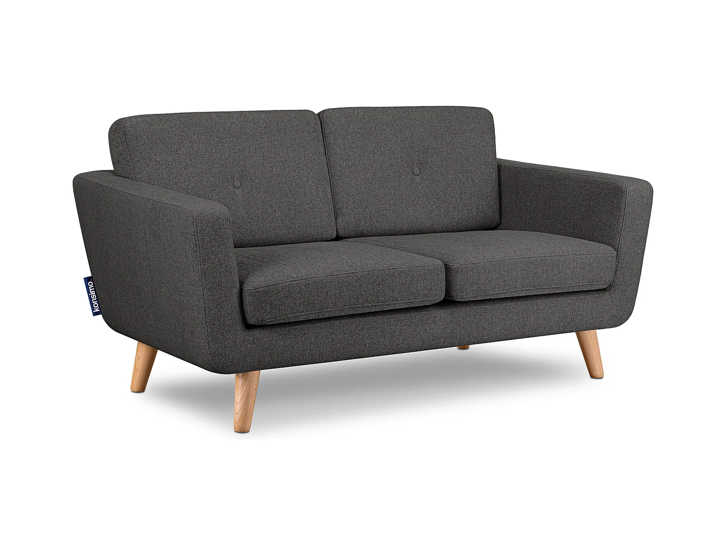 Canapé 2 personnes - Graphite - TAGIO