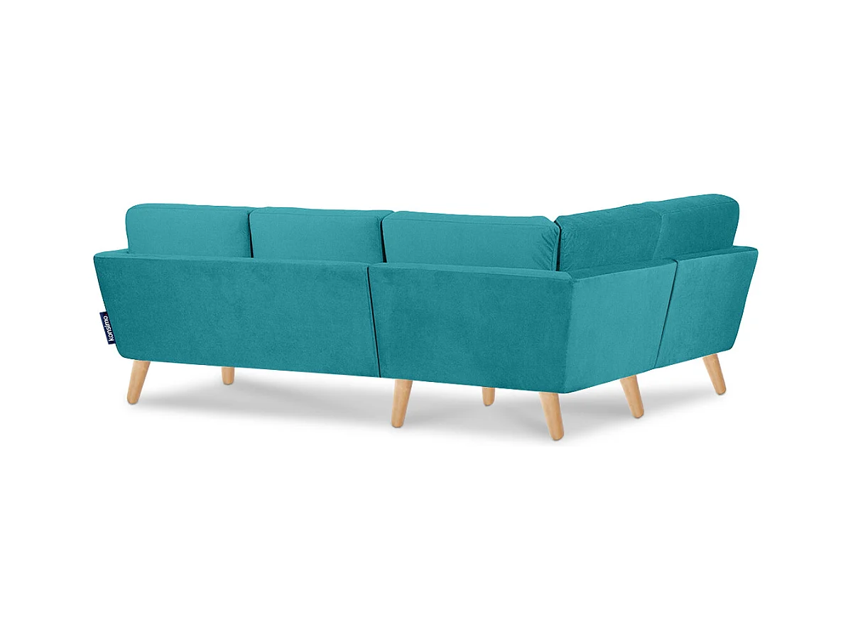 Canapé d'angle 3/4 places gauche - bleu - TAGIO