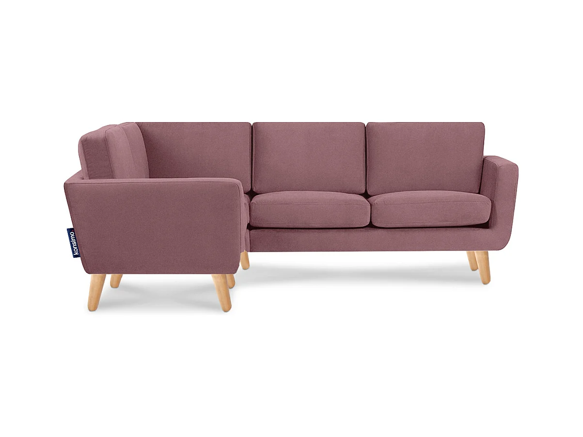 Canapé d'angle 3/4 places - rose - TAGIO