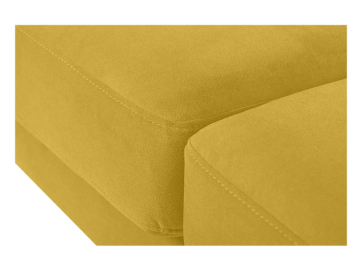 Canapé d'angle 3/4 places droit - Jaune - TAGIO