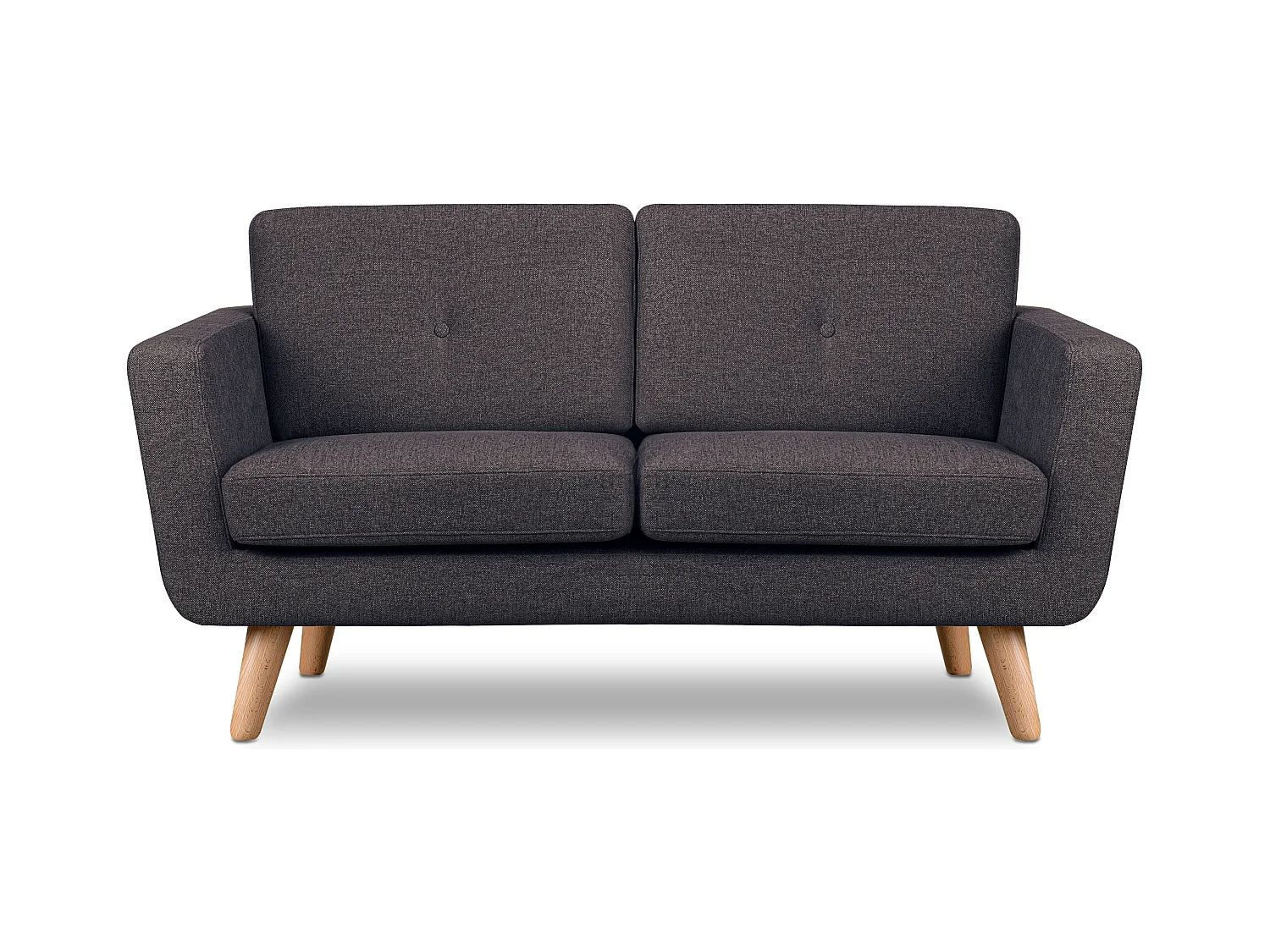 Canapé 2 personnes - Marron gris - TAGIO