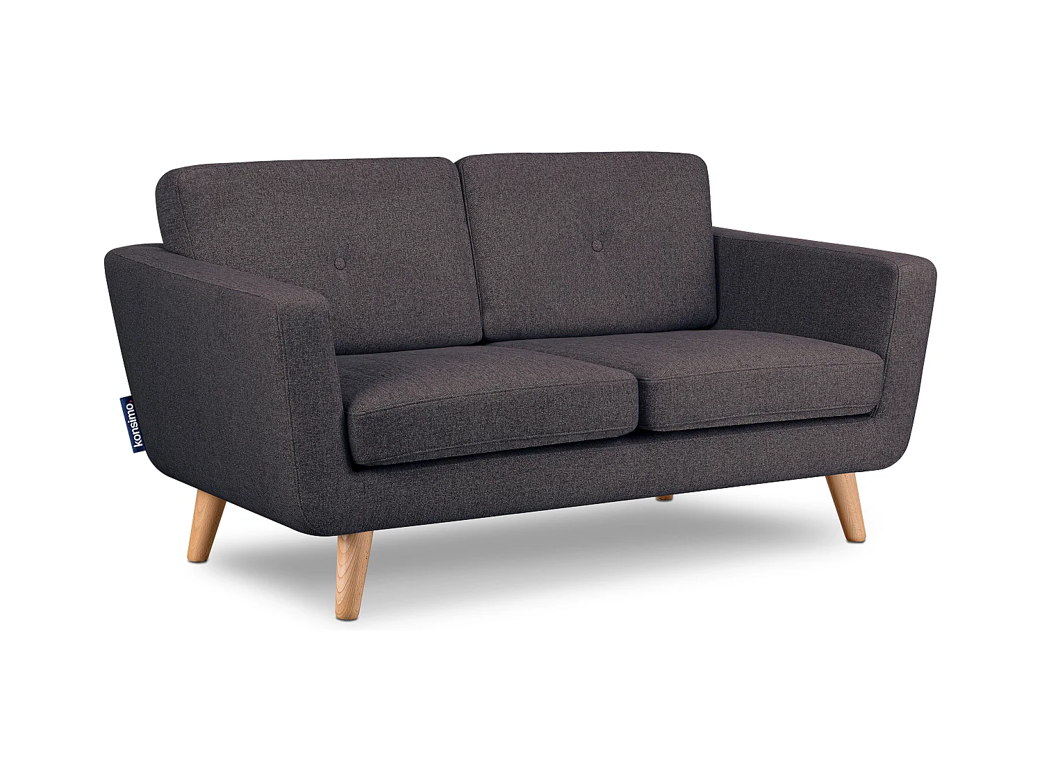 Canapé 2 personnes - Marron gris - TAGIO