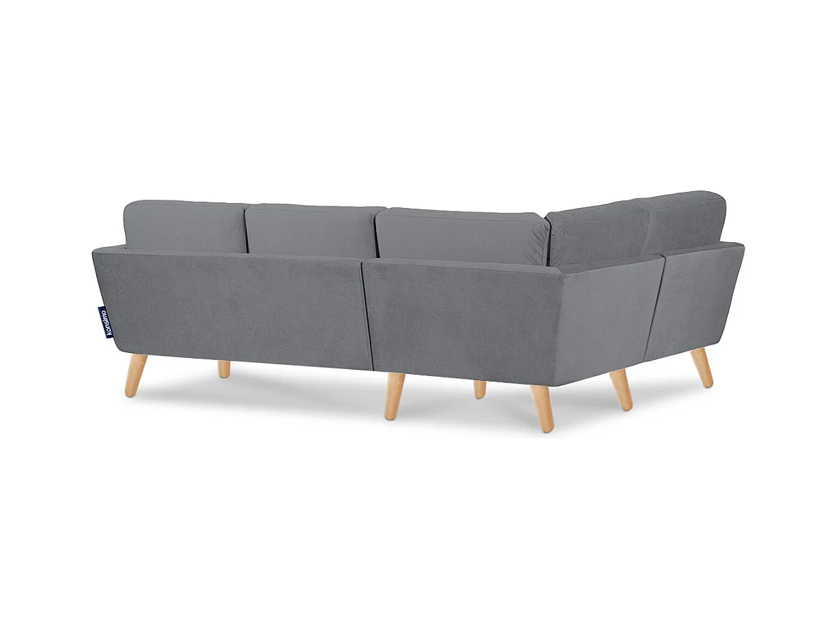 Canapé d'angle 3/4 places gauche - gris - TAGIO