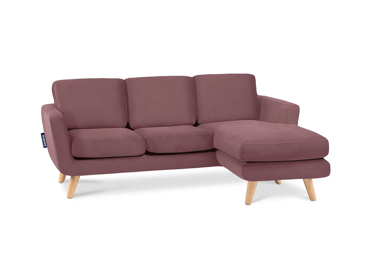 Canapé d'angle 3/4 places - rose - TAGIO