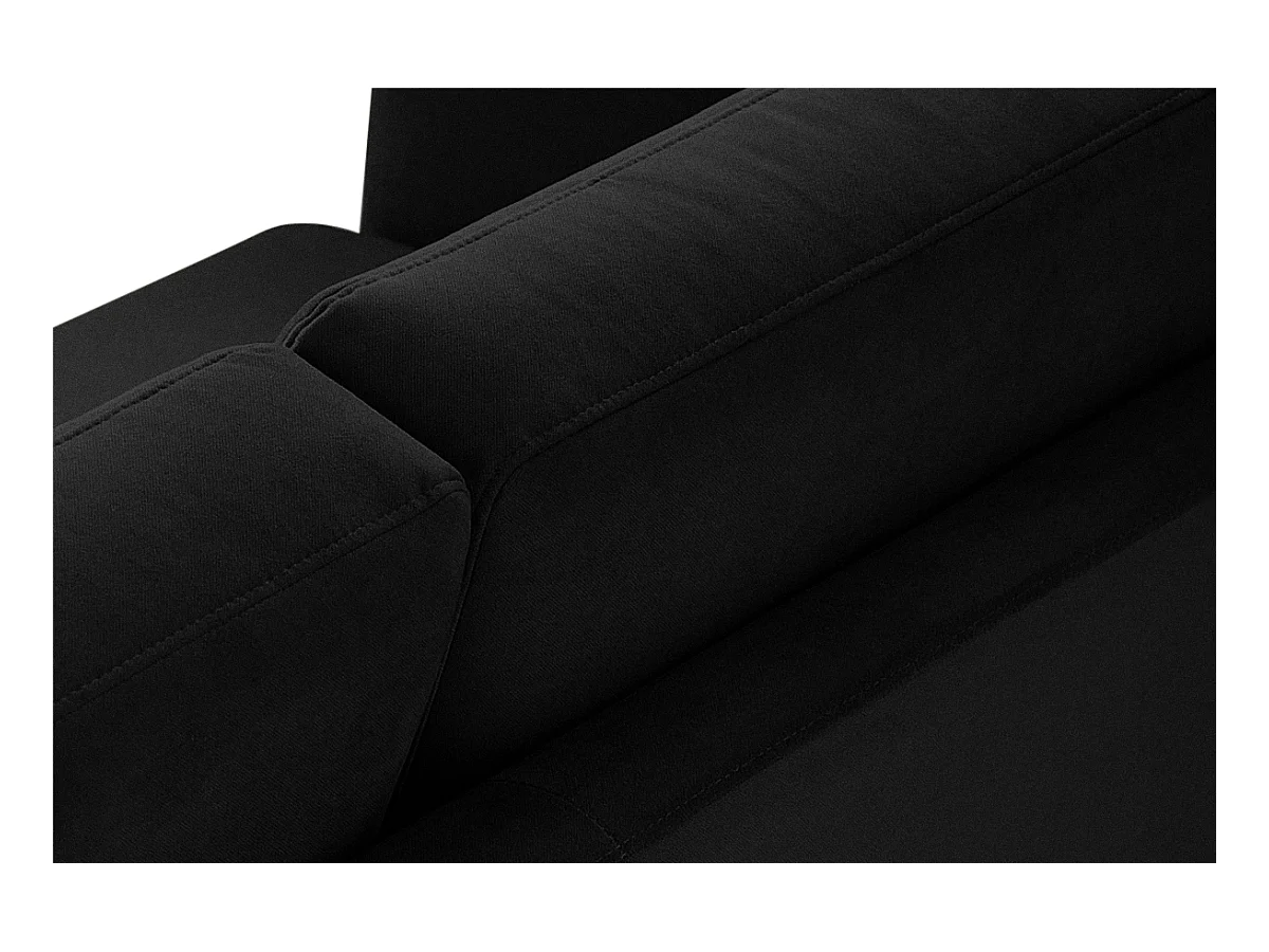 Canapé d'angle 3/4 places gauche - noir - TAGIO