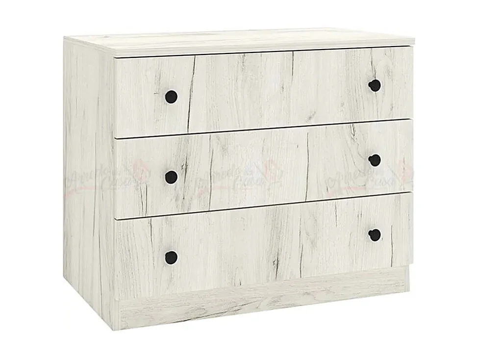 Comò da camera da letto effetto legno minimalista con quattro cassetti CSMG2 70x73 bianco legno