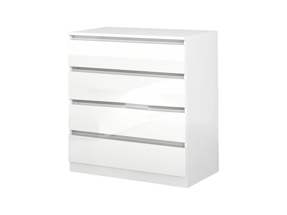 Cassettiera economica con 4 cassetti bianco lucido CG2