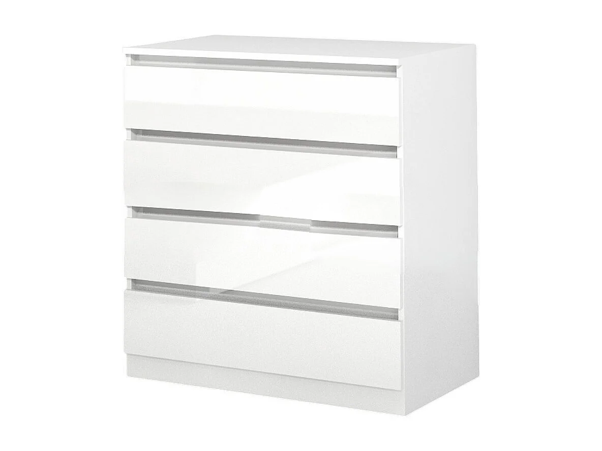 Cassettiera economica con 4 cassetti bianco lucido CG2