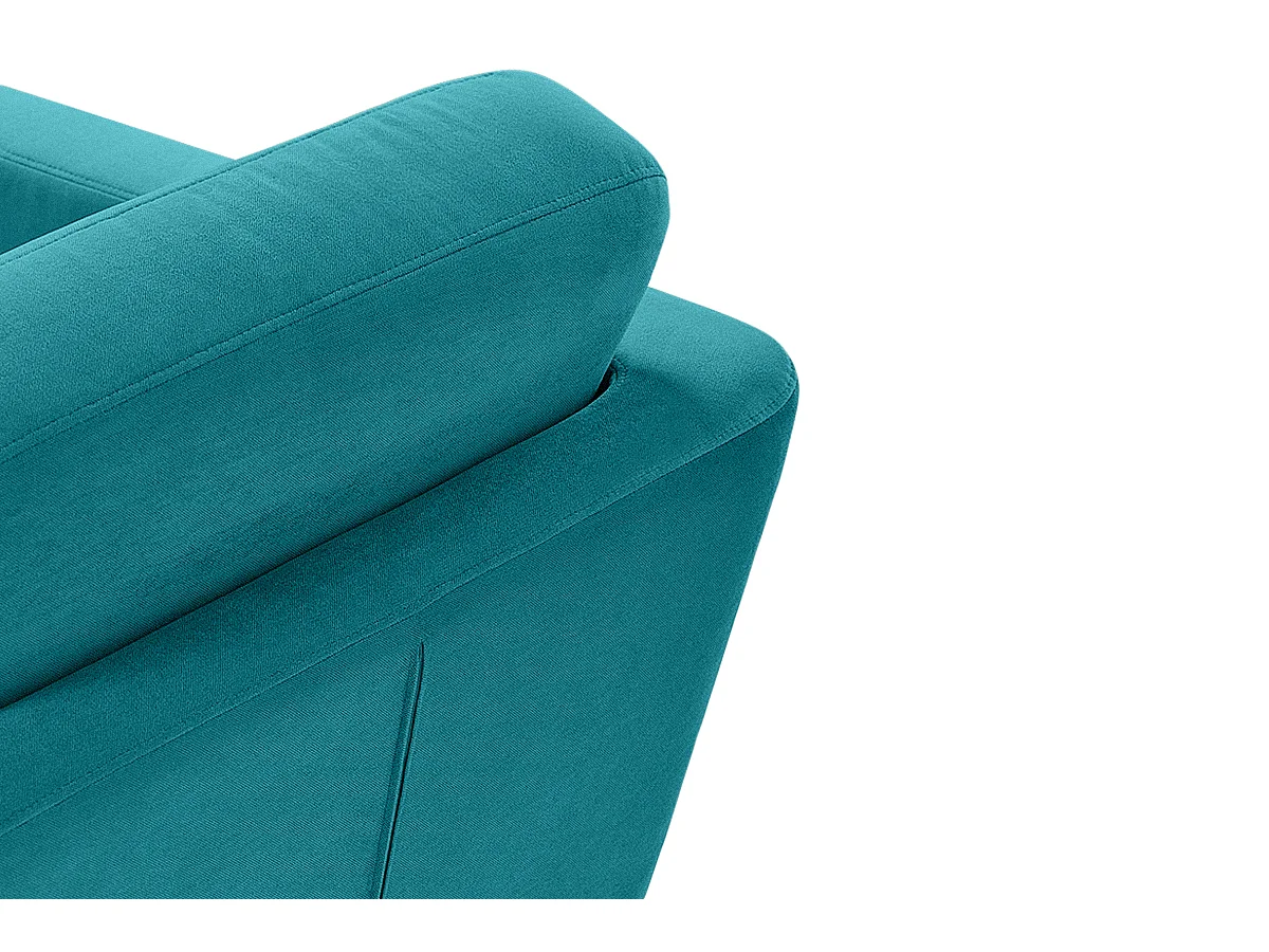 Fauteuil scandinave - pieds en bois massif - bleu - TAGIO