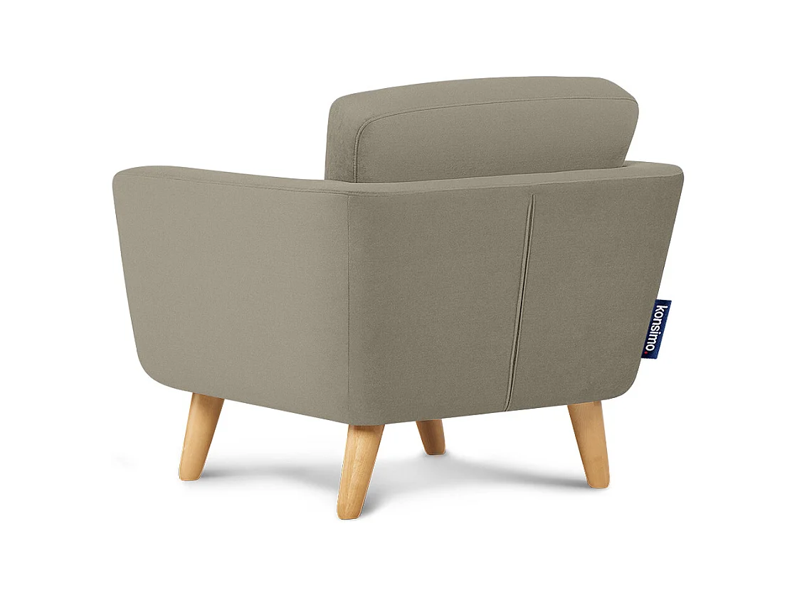 Fauteuil scandinave - pieds en bois massif - Beige - TAGIO