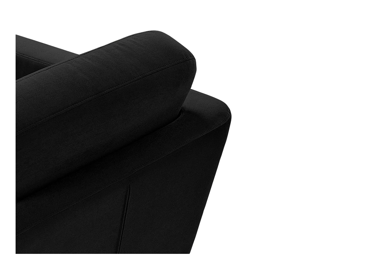 Fauteuil scandinave - pieds en bois massif - noir - TAGIO