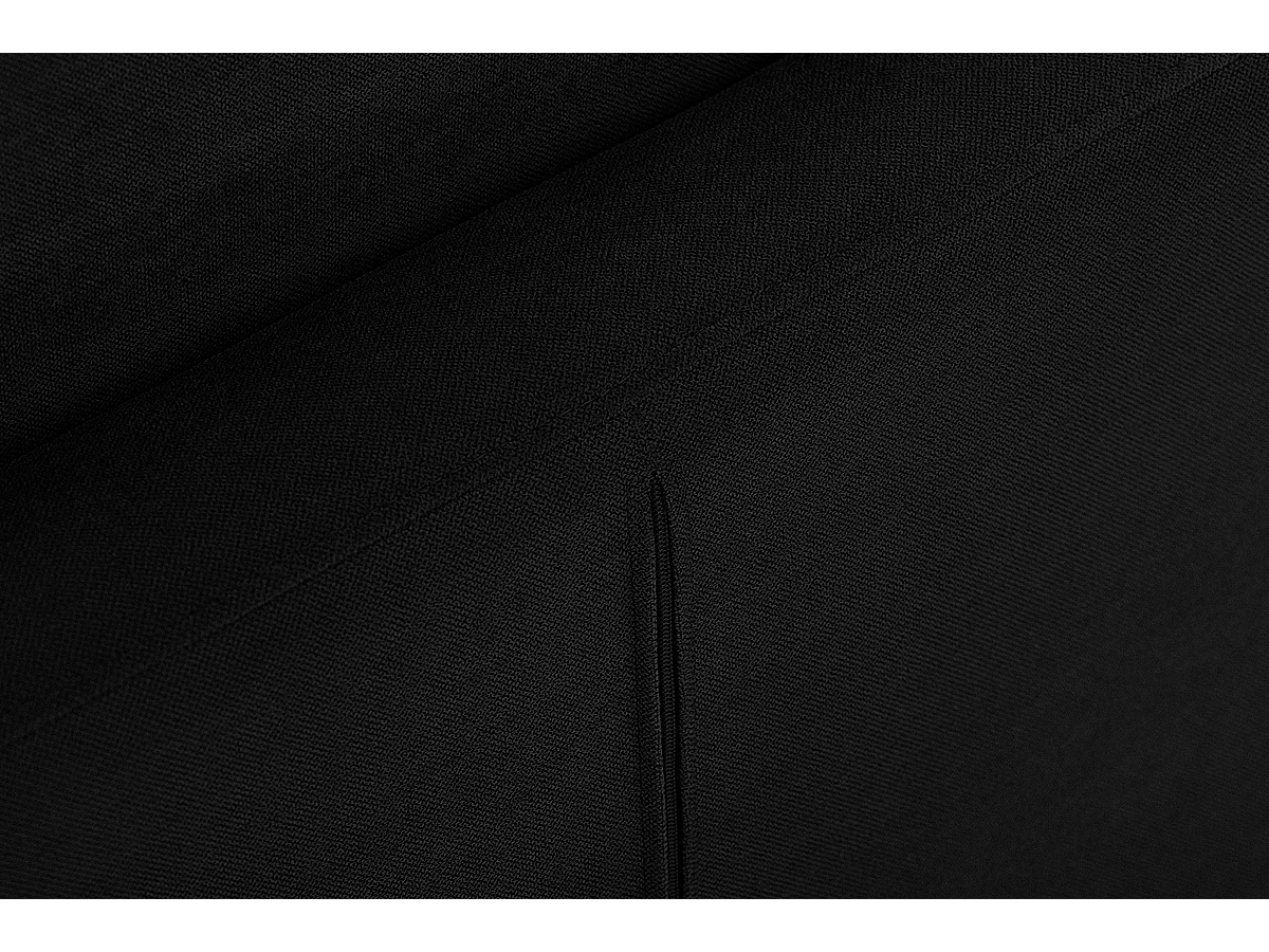 Fauteuil scandinave - pieds en bois massif - noir - TAGIO