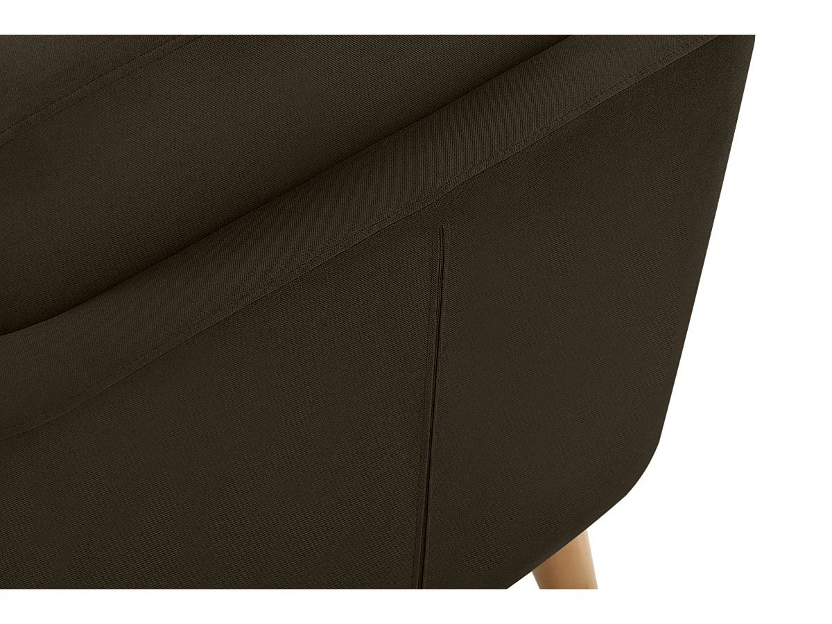 Fauteuil scandinave - pieds en bois massif - marron - TAGIO