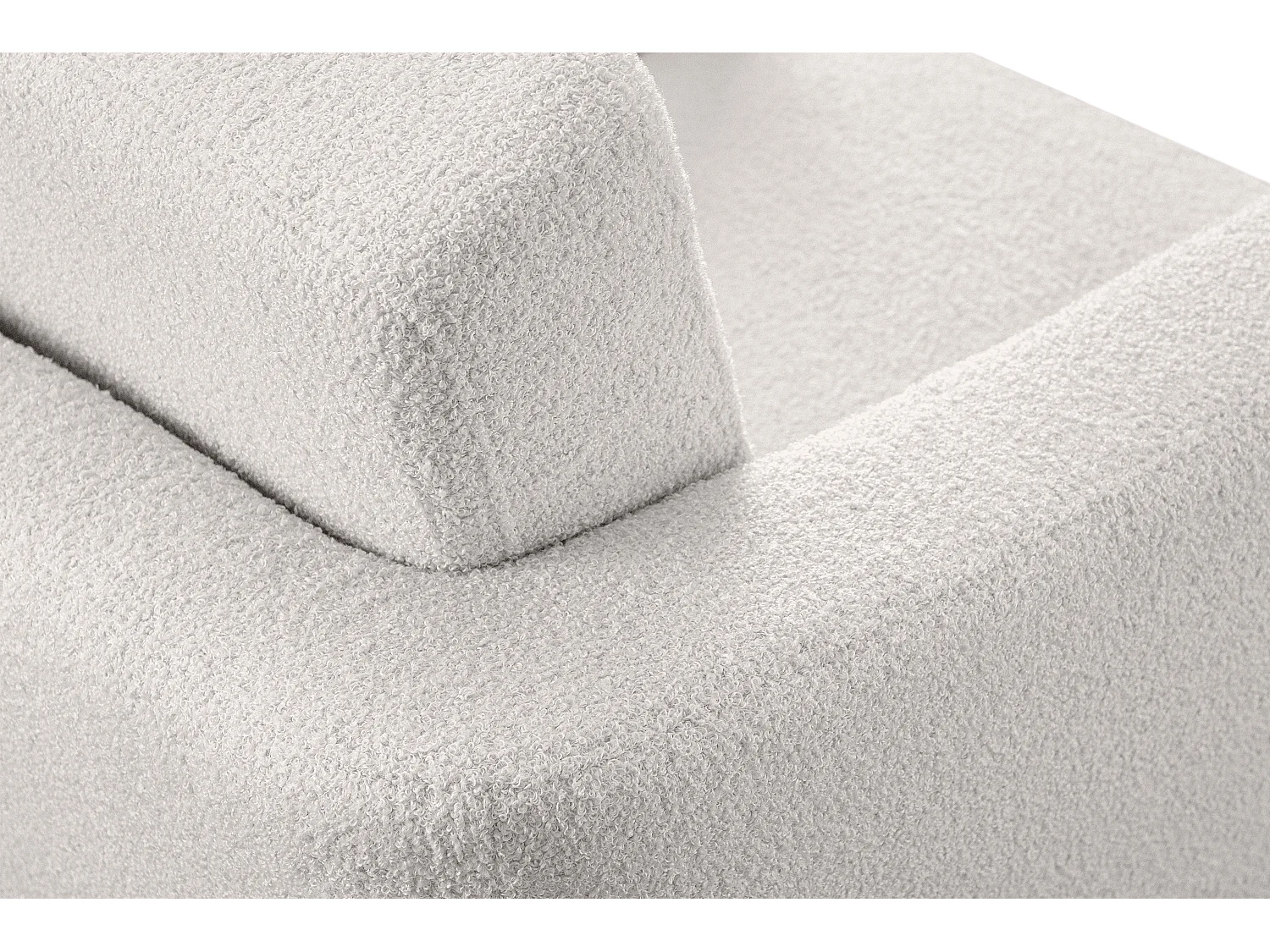 Fauteuil scandinave - pieds en bois massif - blanc - TAGIO