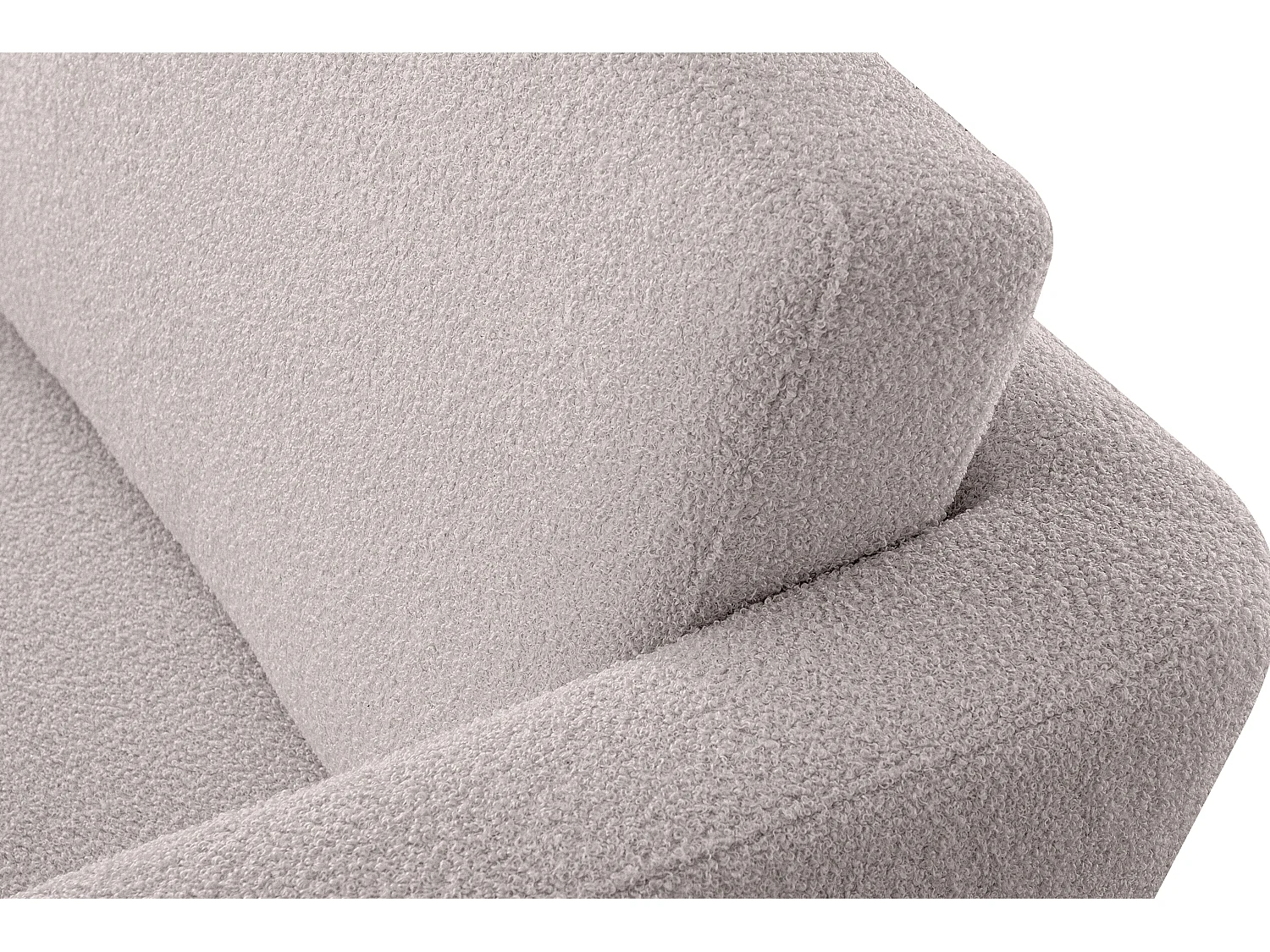 Fauteuil scandinave - pieds en bois massif - gris clair - TAGIO