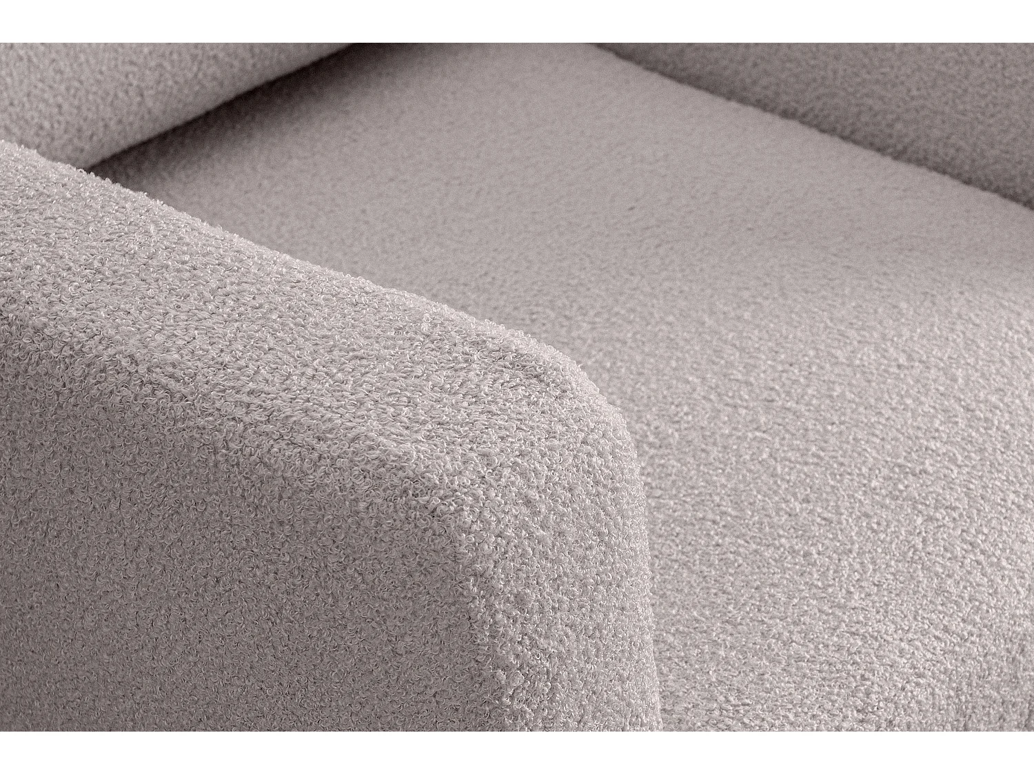 Fauteuil scandinave - pieds en bois massif - gris clair - TAGIO