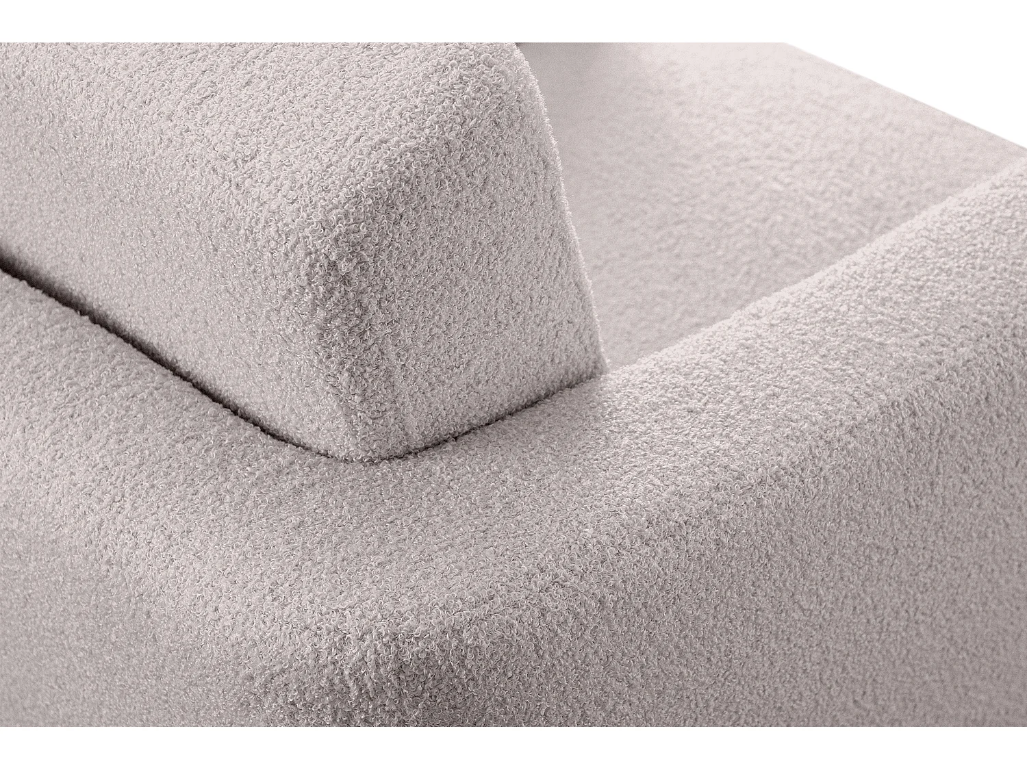 Fauteuil scandinave - pieds en bois massif - gris clair - TAGIO