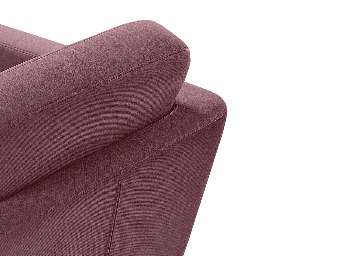 Fauteuil scandinave - pieds en bois massif - rose - TAGIO