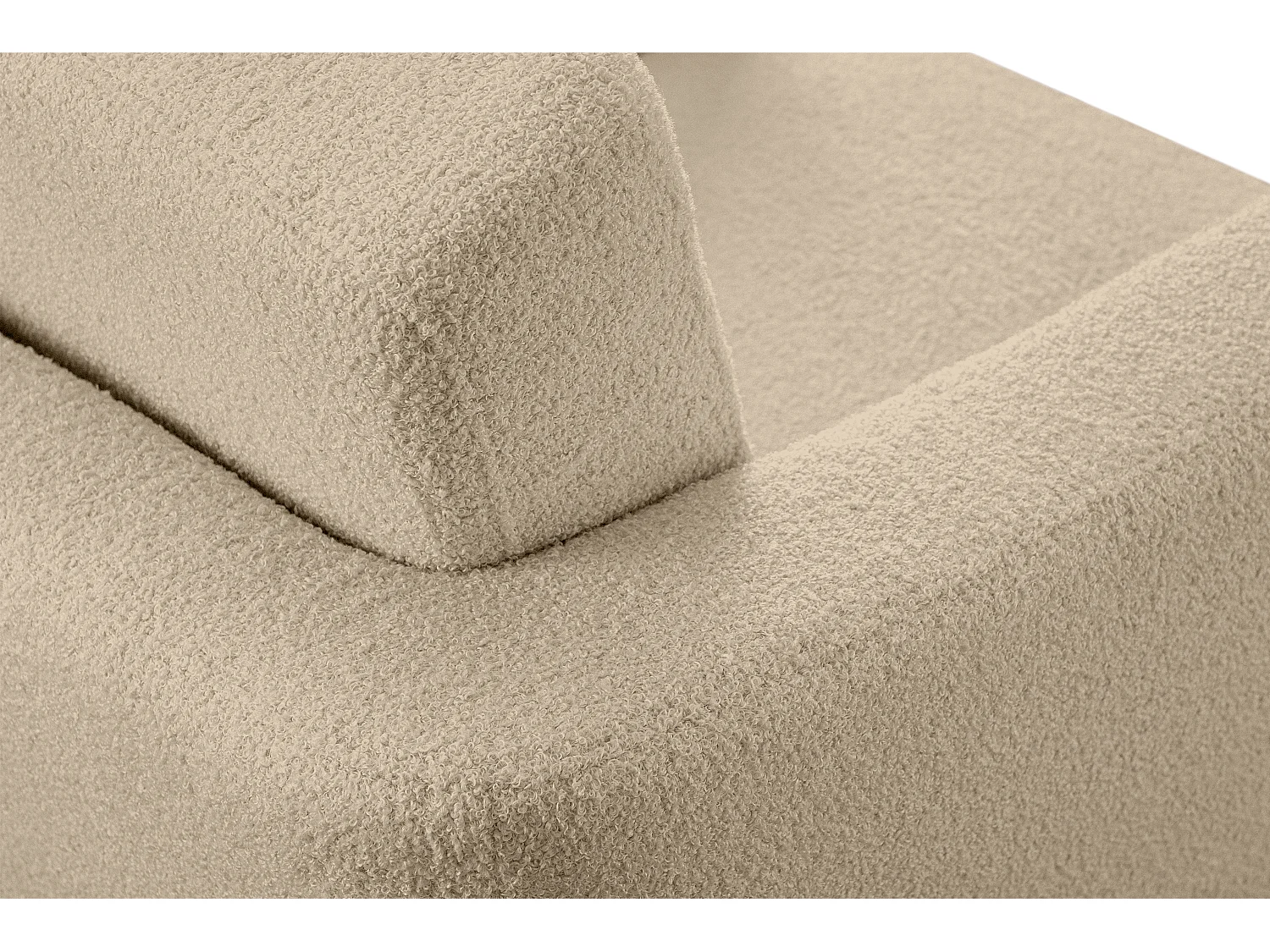 Fauteuil scandinave - pieds en bois massif - Beige - TAGIO