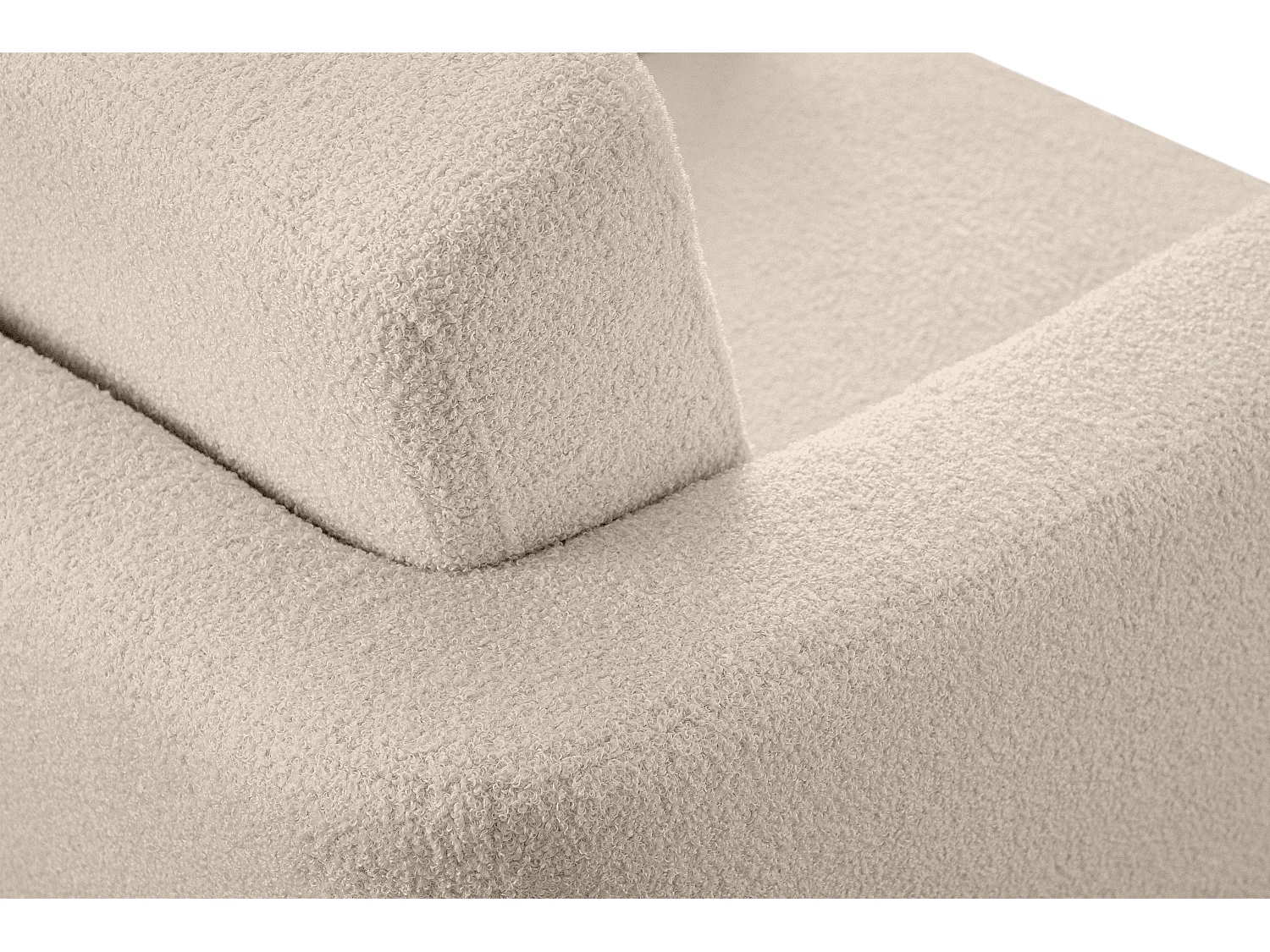 Fauteuil scandinave - pieds en bois massif - crème - TAGIO