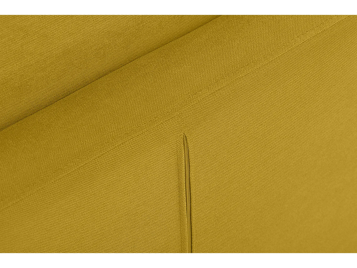 Fauteuil scandinave - pieds en bois massif - jaune - TAGIO