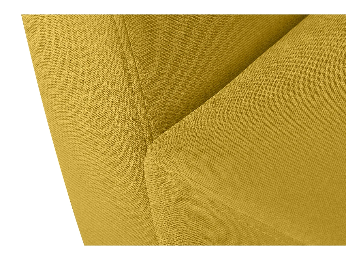 Fauteuil scandinave - pieds en bois massif - jaune - TAGIO