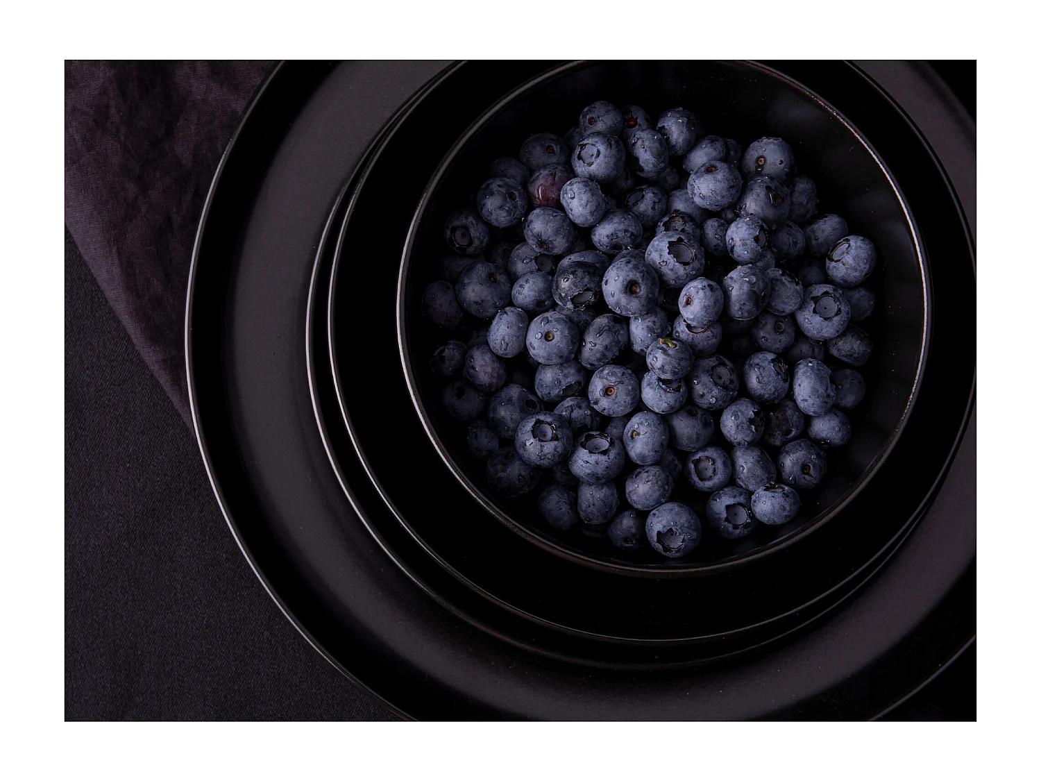 Service de table - Service vaisselle - 6 personnes 24 pièces - Noir - VICTO