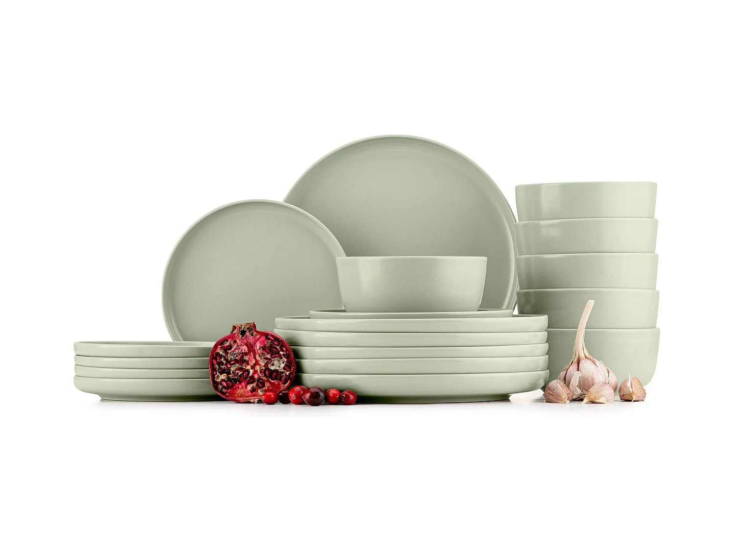 Service de table - Service vaisselle - avec Bol 18 pièces - Beige - VICTO