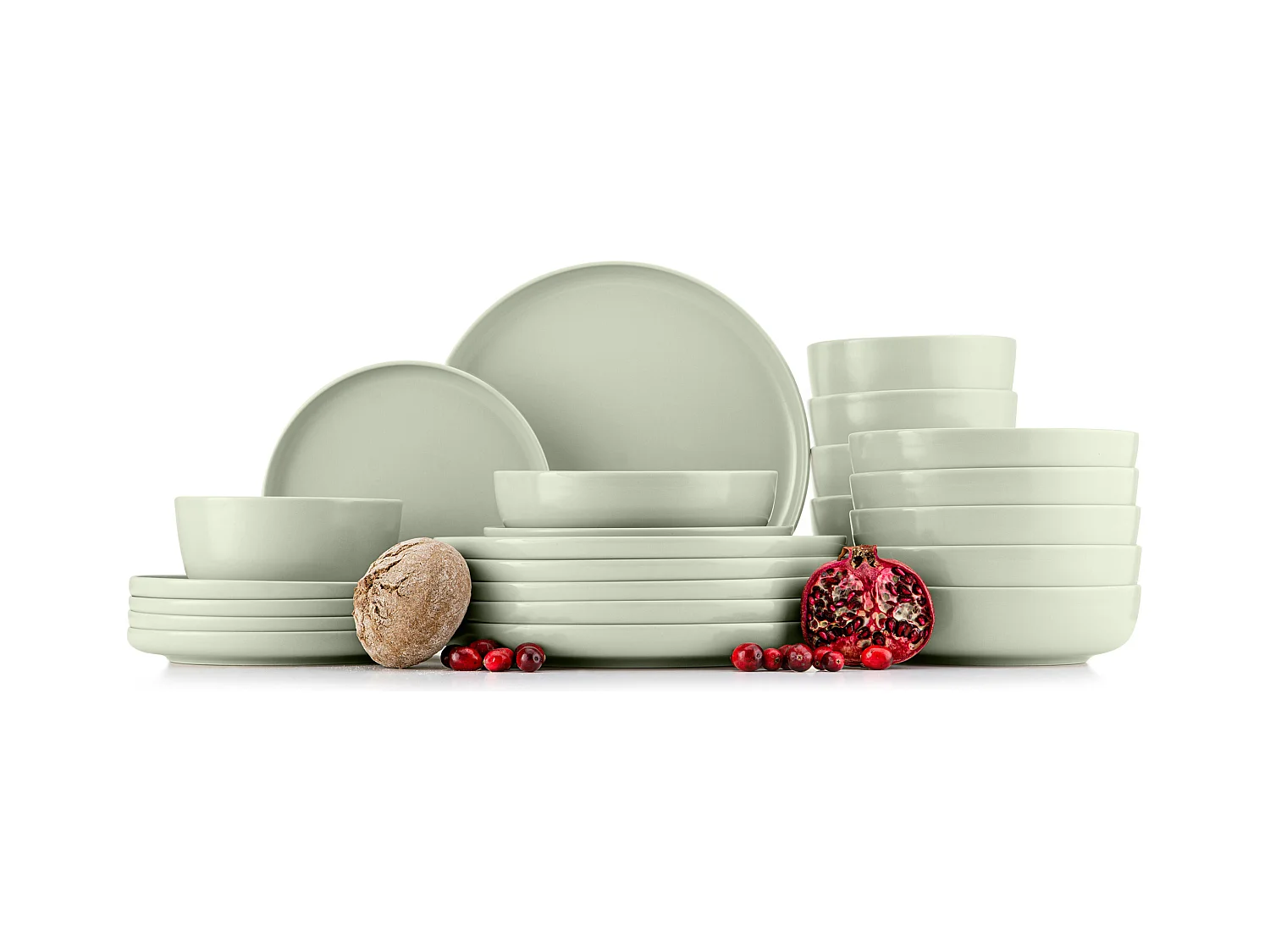 Service de table - Service vaisselle - 6 personnes 24 pièces - Beige - VICTO
