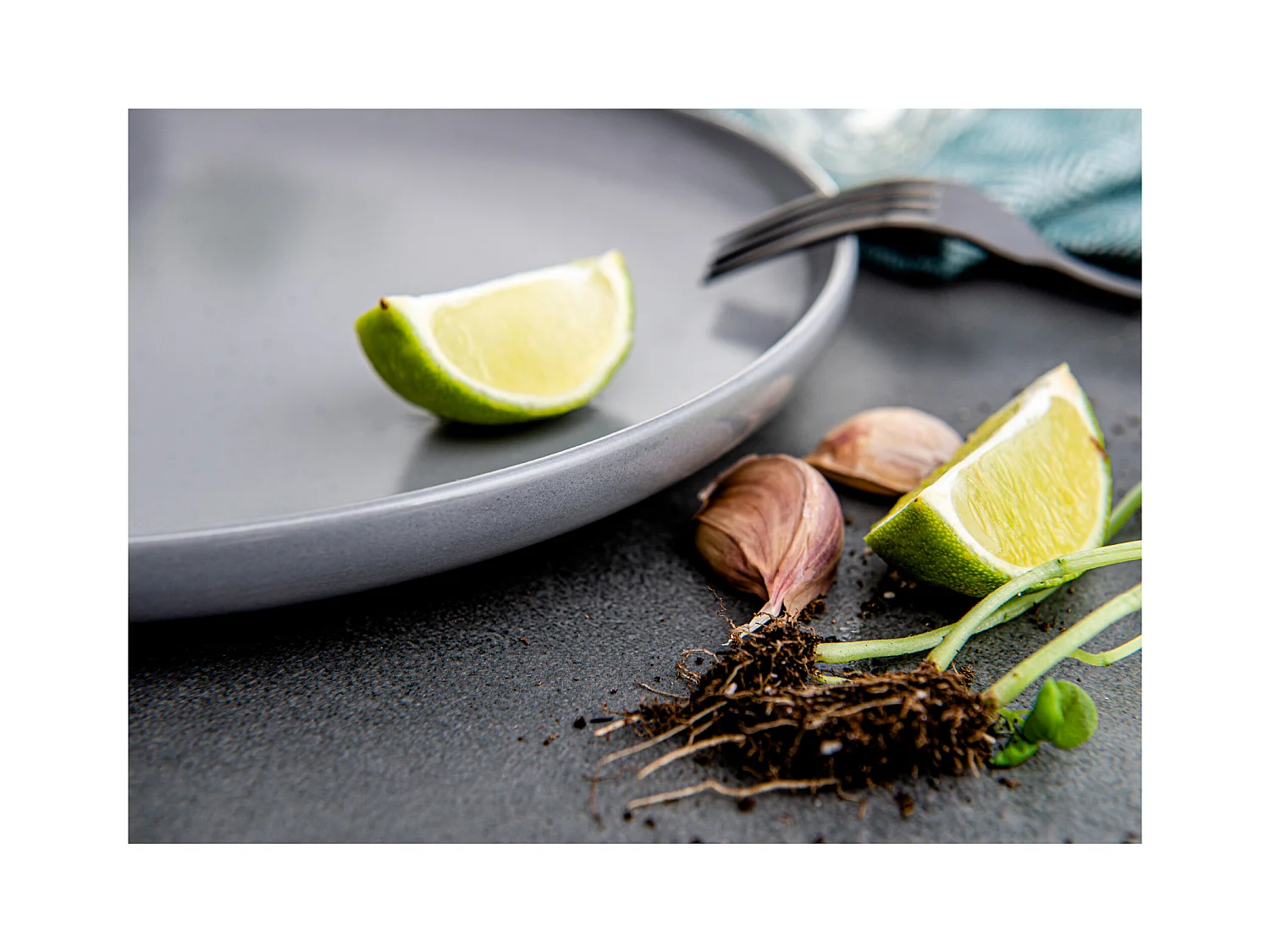 Service de table - Service vaisselle - 6 personnes 18 pièces - Gris - VICTO