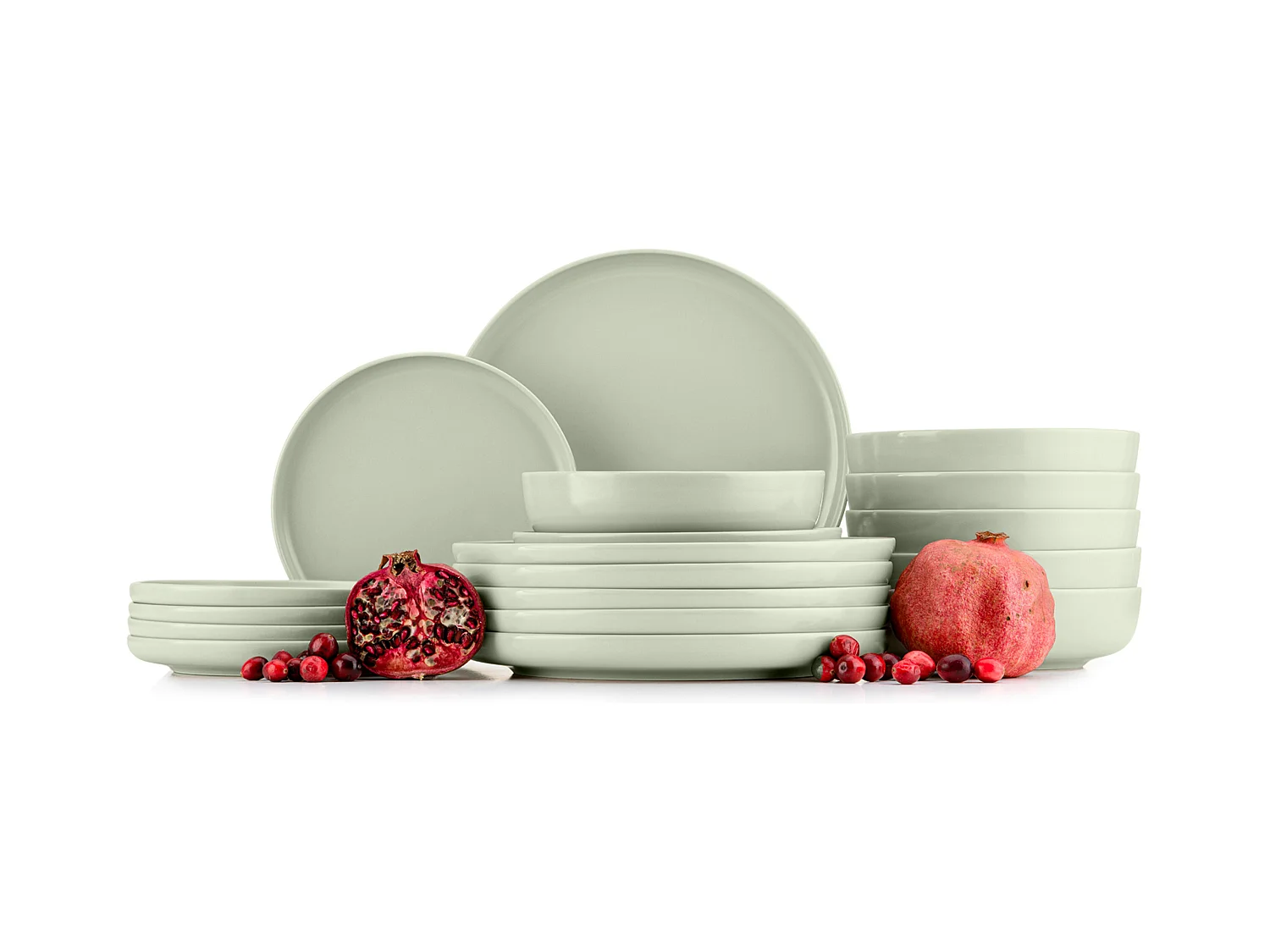 Service de table - Service vaisselle - 6 personnes 18 pièces - Beige - VICTO