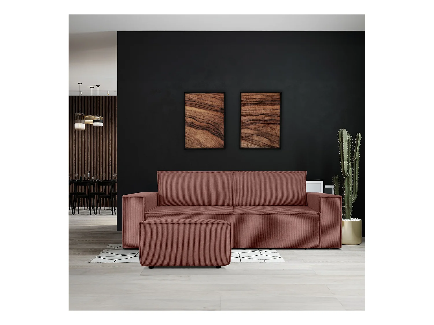 Pouf confortable pour le salon - Rose - NAPI