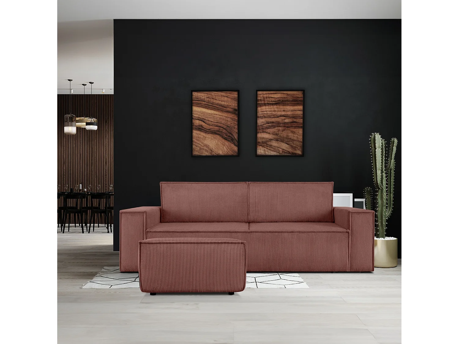 Pouf confortable pour le salon - Rose - NAPI